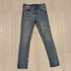 Girls Indigo Blue distressed Denim Jeans size 10